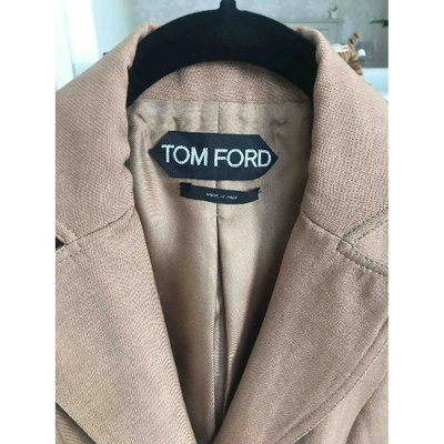 Pre-owned Tom Ford Camel Viscose Jacket