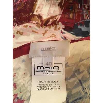 Pre-owned Malo Silk Top In Multicolour