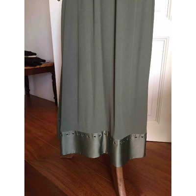 Pre-owned Fay Maxi Dress In Khaki