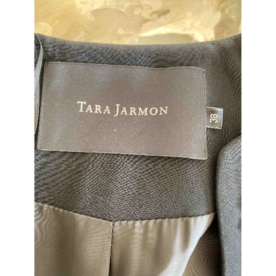 Pre-owned Tara Jarmon Glitter Short Vest In Black