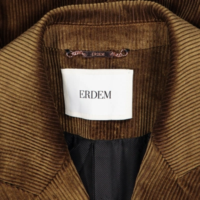 Pre-owned Erdem Khaki Velvet Jacket