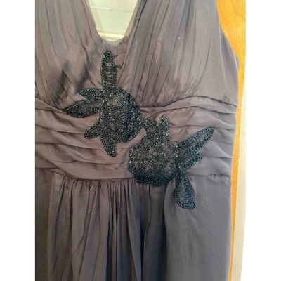 ALBERTA FERRETTI Pre-owned Silk Maxi Dress In Brown