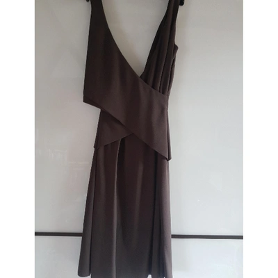 Pre-owned Loewe Brown Silk Dress