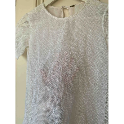 Pre-owned Adam Lippes Silk Top In White