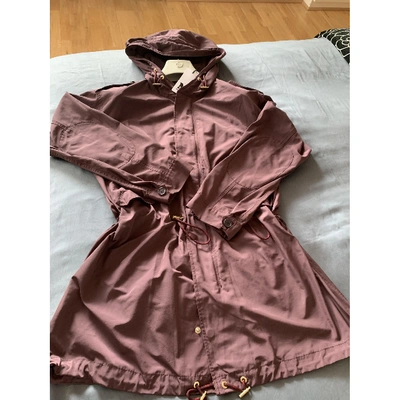 Pre-owned M Missoni Trench Coat In Burgundy