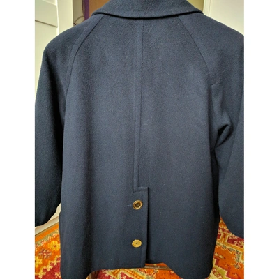 Pre-owned Givenchy Wool Coat In Navy