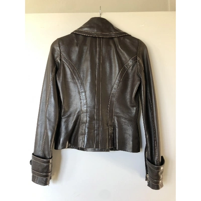Pre-owned Barbara Bui Leather Jacket In Brown