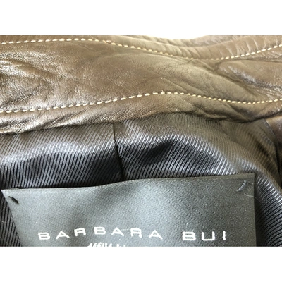 Pre-owned Barbara Bui Leather Jacket In Brown