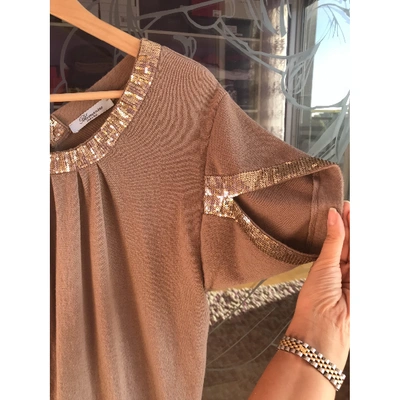 Pre-owned Blumarine Wool Mini Dress In Brown