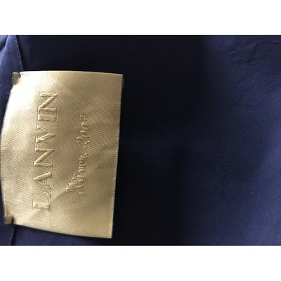 Pre-owned Lanvin Silk Trench Coat In Black