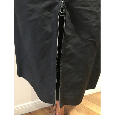 Pre-owned Lanvin Silk Trench Coat In Black
