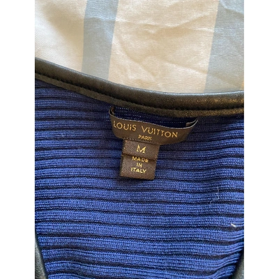 Pre-owned Louis Vuitton Wool Mid-length Dress In Blue