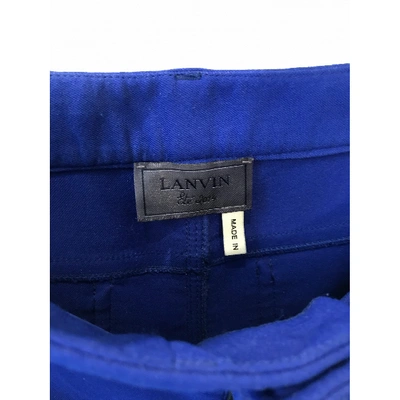 Pre-owned Lanvin Slim Pants In Blue
