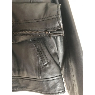 Pre-owned Schott Leather Jacket In Black