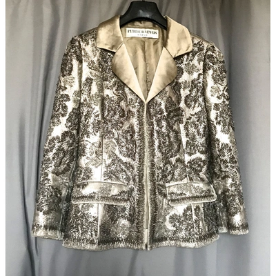 Pre-owned Pierre Balmain Silver Leather Jacket