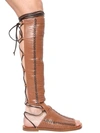 DANIELE MICHETTI Laser-Cut Leather Gladiator Sandals