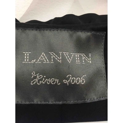 Pre-owned Lanvin Trench Coat In Black