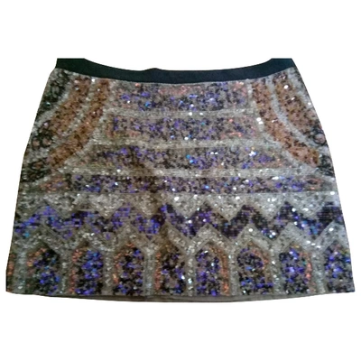 Pre-owned Club Monaco Mini Skirt In Metallic