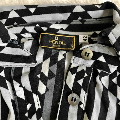 Pre-owned Fendi Grey Synthetic Top