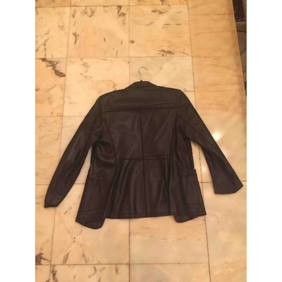 Pre-owned Sylvie Schimmel Leather Short Vest In Black