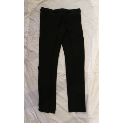 Pre-owned Bottega Veneta Silk Straight Pants In Black