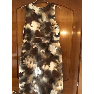 Pre-owned Moschino Wool Mid-length Dress In Brown