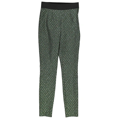 Pre-owned Dolce & Gabbana Slim Pants In Green