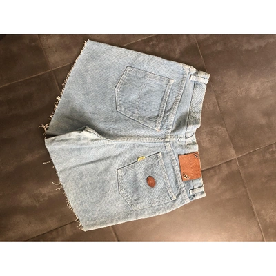 Pre-owned Valentino Denim - Jeans Shorts In Blue