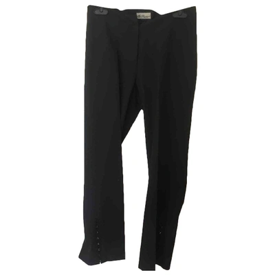 Pre-owned Blumarine Straight Pants In Black