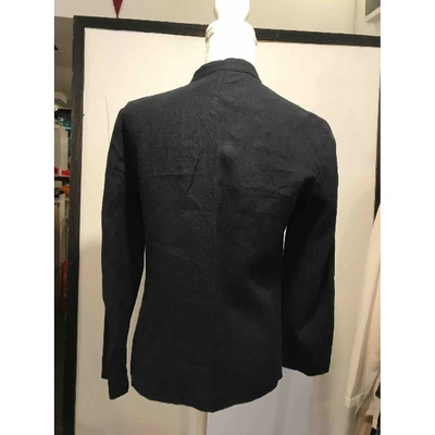 Pre-owned Kenzo Linen Jacket In Black