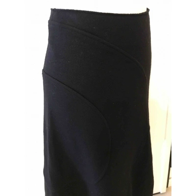 Pre-owned Jil Sander Wool Maxi Skirt In Black