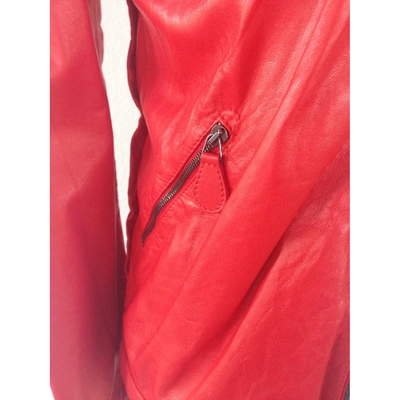 BOTTEGA VENETA Pre-owned Leather Jacket In Red