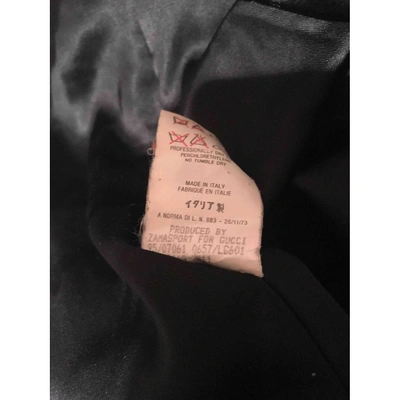 Pre-owned Gucci Silk Coat In Black