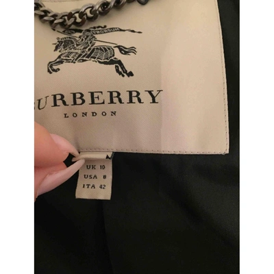 Pre-owned Burberry Coat In Black