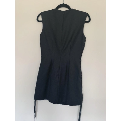 Pre-owned Magda Butrym Leather Mini Dress In Black