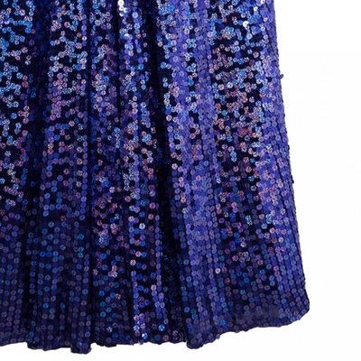 Pre-owned Jenny Packham Blue Silk Dress