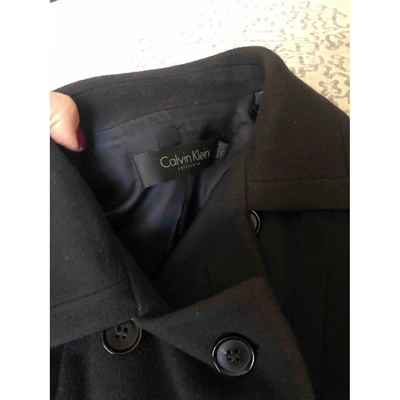 Pre-owned Calvin Klein Coat In Blue