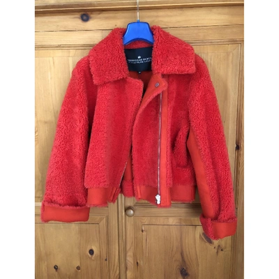 Pre-owned Designers Remix Red Shearling Jacket