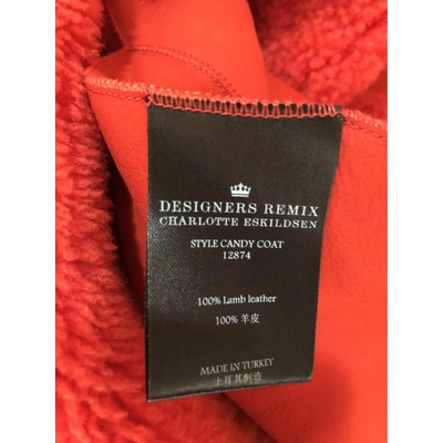 Pre-owned Designers Remix Red Shearling Jacket | ModeSens