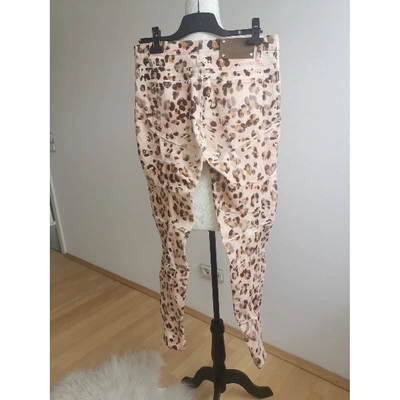 Pre-owned Blumarine Slim Pants In Pink