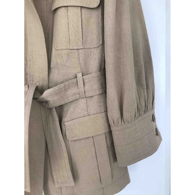 Pre-owned Armani Collezioni Linen Jacket In Beige