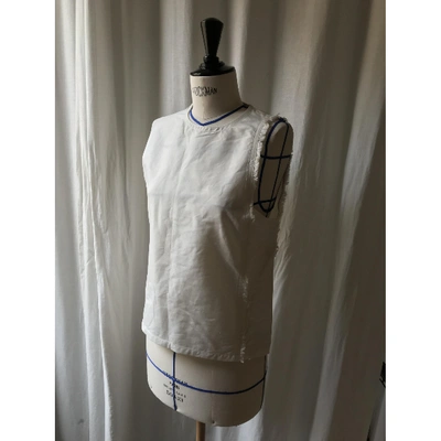 Pre-owned Rabanne Ecru Cotton Top