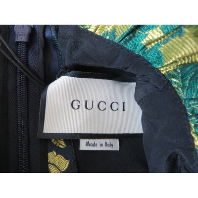 Pre-owned Gucci Gold Cotton Dress