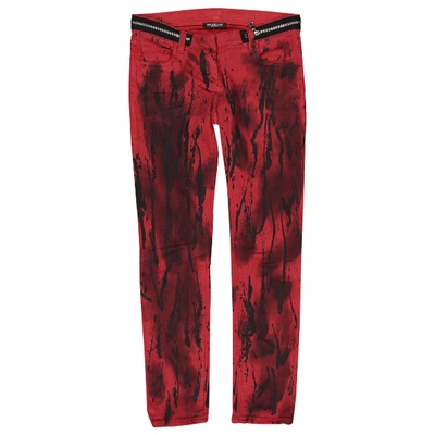 Pre-owned Balmain Short Jeans In Red