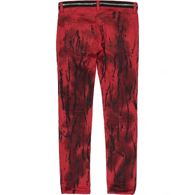 Pre-owned Balmain Short Jeans In Red