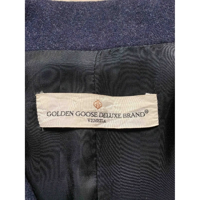 Pre-owned Golden Goose Wool Coat In Blue