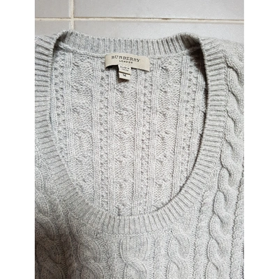 Pre-owned Burberry Wool Jumper In Grey