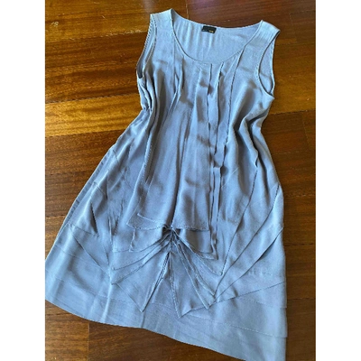 Pre-owned Fendi Silk Mid-length Dress In Grey