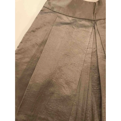 Pre-owned Club Monaco Mid-length Skirt In Gold