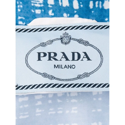 Pre-owned Prada Trench Coat In Blue